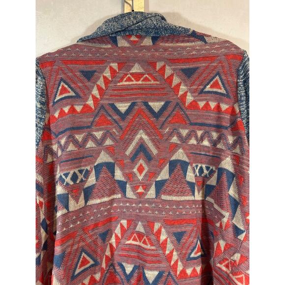Lucky Brand Women's Open Front Cardigan Knit Sweater Multicolor Sz XS Aztec C30 - Picture 5 of 5